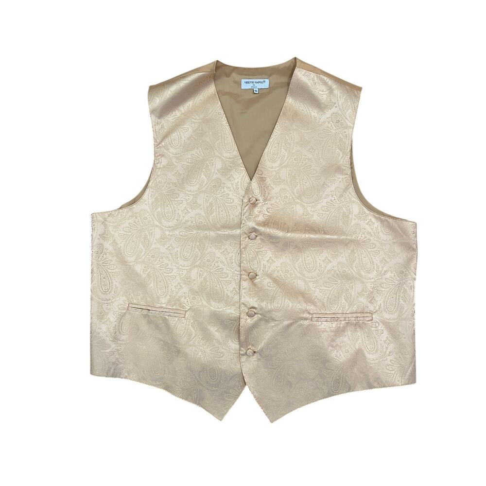 Men's Paisley Formal Tuxedo Vest and Bow-Tie. Wedding,‎ Prom, Cruise, Dress - Picture 2 of 9